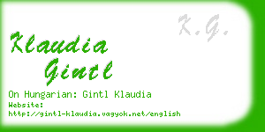 klaudia gintl business card